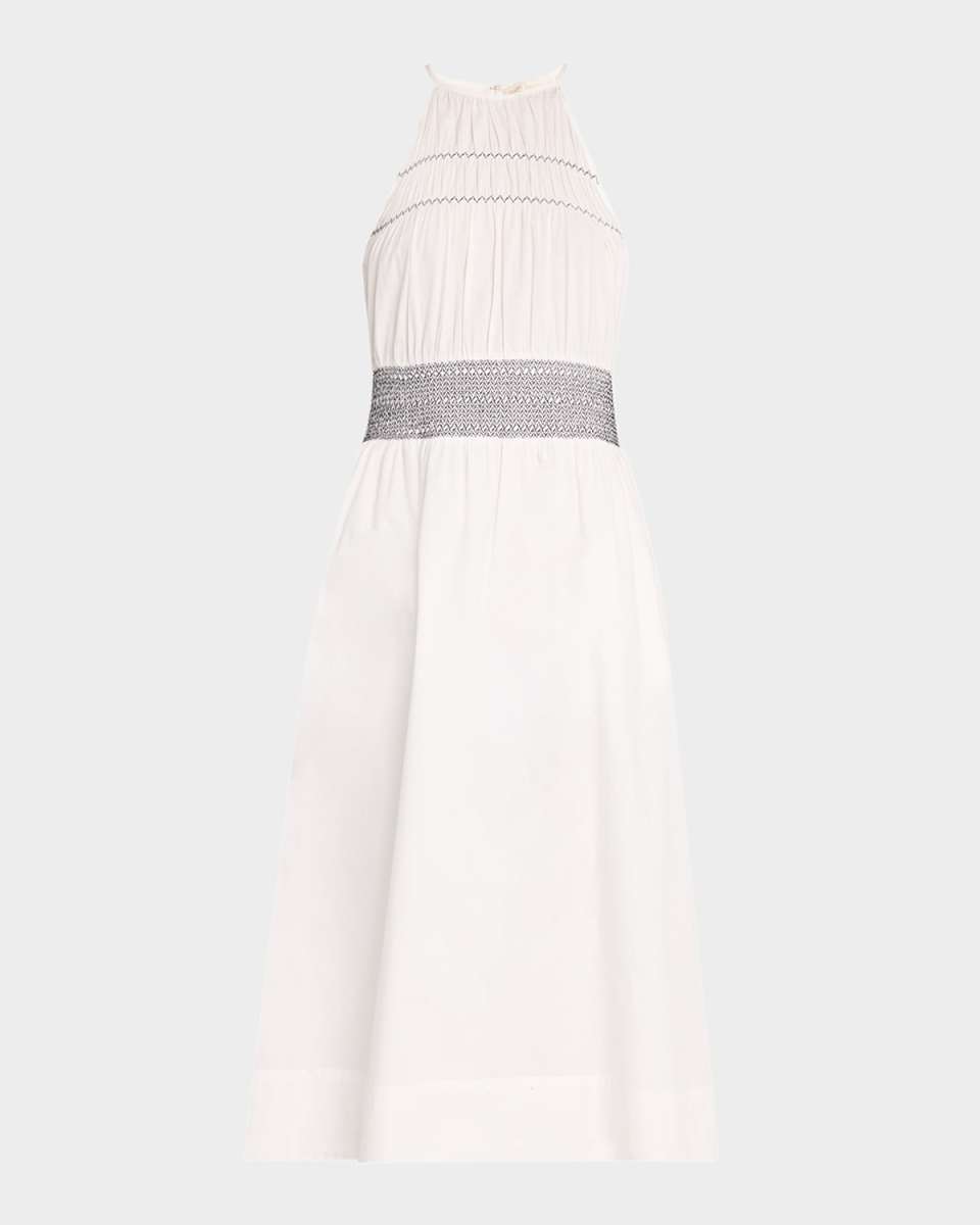 Melanie High-Neck Midi Dress